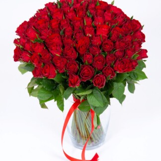 101 punast roosi 40cm