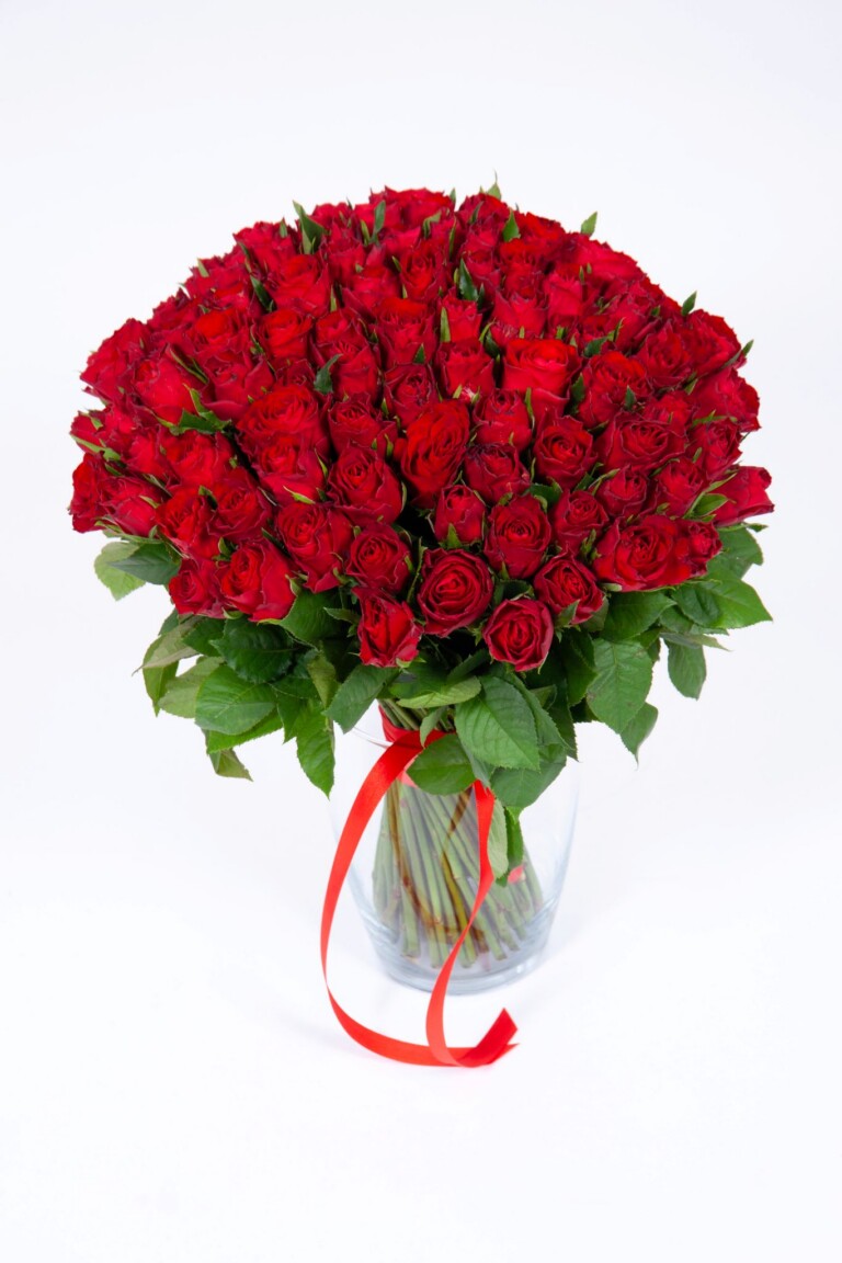 101 punast roosi 40cm